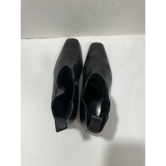 BOSS by Hugo Boss Men's Black Leather Slip On Boot Size 10 Booties Classic - Picture 6 of 9